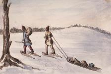 Indiens partant pour la chasse ca. 1838-1842