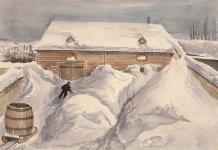 Stable Yard after Snowstorm on the night of February 16, 1842 17 February 1842