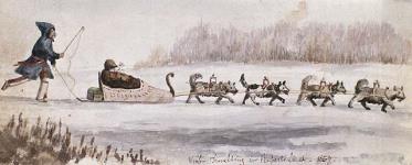 Mode de transport hivernal dans la Terre de Rupert 1857