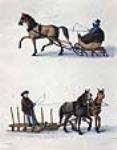 Farmer's sleigh and sled 1834