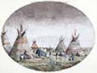 Prairie Indian Encampment at Red River 1868