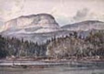 Bateau voyageur et canot chippewa, Thunder Bay, lac Supérieur 1901