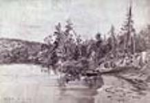 Campement sur les bords du lac Dryberry 29 juillet 1881