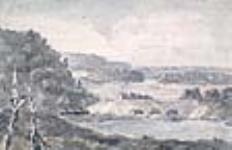 Baraquement près du site The Landing, Queenston (Ontario), depuis la rive opposée de la rivière Niagara juillet 22, 1793 ?