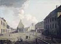Vue de la trésorerie et du collège des Jésuites, à Québec 1760