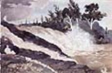 Une partie des chutes en amont de la rivière Winnipeg juin 3, 1825