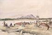 McKay Mountain on the Kamaastikwia River, taken from Fort William, Canada West ca 1866