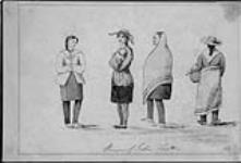 Costume Studies of Women of Indian Lorette, Lower Canada / Études des costumes de femmes de la Lorette indienne, au Bas-Canada ca. 1840