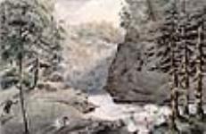 La rivière Saint-Charles, près de la route menant à la Lorette (village indien), au Bas-Canada 1836