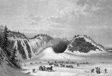 The Ice Cone at the falls of Montmorency, near Quebec, Lower Canada, 1853, 1853