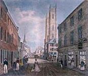 Vue du sud-ouest de la rue Notre-Dame à Montréal 1850