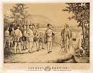 [Cartier's first meeting with the Haudenosaunee at Hochelaga, Quebec, 1850] Original title: Cartier's first interview with the Indians at Hochelaga 1850