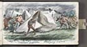 Montage précipité du camp sous un orage juillet 1862