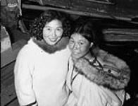 Oolooreak [left] and [Kenojuak Ashevak, right] on board the Eastern Arctic Patrol ship M.V. Regina Polaris 1948.