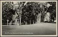 Post office, court house and St. Paul's church, Knowlton, Que. [graphic material] [193-?]: