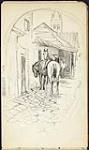 Deux chevaux, vus du dessous d'une arcade, Poperinge [entre le 24 juillet 1917 et le 24 mars 1918]