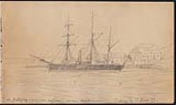 Le Bullfrog (canonnière anglaise) = The Bullfrog (an english gunboat) 13 juin 1885.