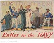 All Together - Enlist in the Navy : navy recruitment campaign 1917