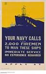 Your Navy Calls for 2,000 Firemen 1917