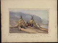 Wigwams of the Potawatami Indians on the beach near Goderich, Lake Huron 8 October 1842