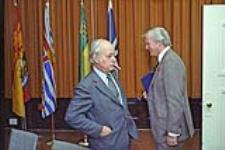 [Federal-Provincial Conference of First Ministers on the Constitution, November 1981 - Premier of Québec René Lévesque and Premier of Ontario Bill Davis] November 1981.