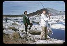 Rosemary Gilliat and Barbara Hinds fishing [between June 17-October 31, 1960]