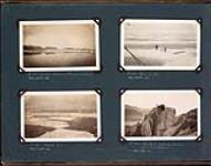 Wilcox Glacier, Ellesmere Island; Bear on ice; Field ice; Painting rock for beacon, Dundas Harbour [between 1922-1924].