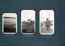 View of Herschel Island; Hudson's Bay Company post at Herschel Island and Eskimo [Inuit man] and his schooner, Herschel Island 1927