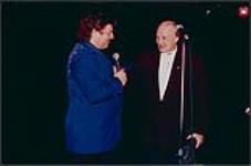 Walt Grealis and Bobby Curtola on stage [between 1988-1995].