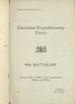 Canadian Expeditionary Force - 98th Battalion - Nominal Roll of Officers, Non-Commissioned Officers and Men 1915-1917
