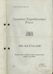 Canadian Expeditionary Force - 99th Battalion - Nominal Roll of Officers, Non-Commissioned Officers and Men 1915-1917