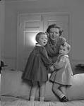 H.R.H. Princess Juliana of the Netherlands with Princess Beatrix and Princess Irene ca. 1941-1942.