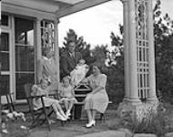 H.R.H. Princess Juliana with Queen Wilhelmina, Prince Bernhard, and 3 Princesses at house, July 1, 1943 1943.