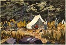 Camp on Burnt Hill Rapids, S.W. Miramichi River June 1854