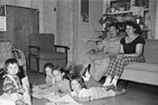 [Burton Kewayosh, his wife, Aleta and their family] [between 1957-1959]