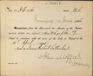 SUTHERLAND, James Robert - Scrip number 4305 - Amount 160.00$ 14 June 1886