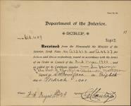 CLOUTIER, Reverend G. and Matheson, Alexander - Scrip number A 4237 and A 12610 - Amount 240.00$ 8 March 1901