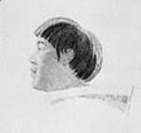 [Detail drawing of Inuit head] [graphic material] / Harold Beament [1954].