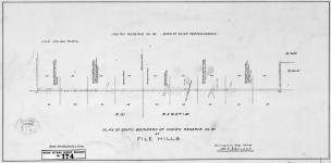 Plan of south boundary of Indian Reserve No. 81 at File Hills. Resurveyed in July 1887 by John C. Nelson, D.L.S. in charge of Indian Res. Surveys.