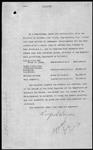 Railway from O'Leary to West Point Prince Edward Island accepce [acceptance] tender of Thos [Thomas] Campbell of Charlottetown at $72706 - M. P.W. [Minister of Public Works] 1911/10/03 1911/10/03
