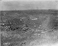 The battlefield after a Canadian charge. October, 1916  October, 1916.