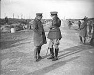 General Sir Julien Byng talking to General Sir Arthur Currie. February, 1918. Feb., 1918.
