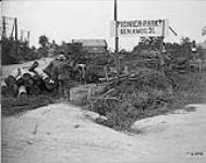 The entrance to a German Engineer Park Amiens. August, 1918. August 1918.