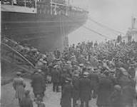 Departure of 3rd Canadian Division per S.S. "Adriatic" from Liverpool, March 1st 1919. 42nd embarking  March 1, 1919.