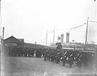 Departure of 3rd Canadian Division per S.S. 'Adriatic' from Liverpool, March 1st 1919. R.C.R. going to the 'Adriatic'  March 1, 1919.