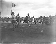 (Track & Field) Finish of 100 M. Dash (Final) Inter-Allied Games, Pershing Stadium, Paris, July 1919. 1919.
