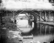 Pont Sapper's, pendant le construction du pont Dufferin mai 1873.