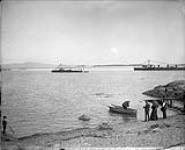 Naval Escort in Oak Bay. [between October 1-2, 1901].