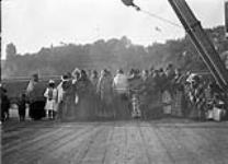 [Indians awaiting Royal Steamer, Vancouver, B.C.]  October 3, 1901.