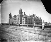 (Parliament Buildings) West Block from Wellington Street. ca. 1872